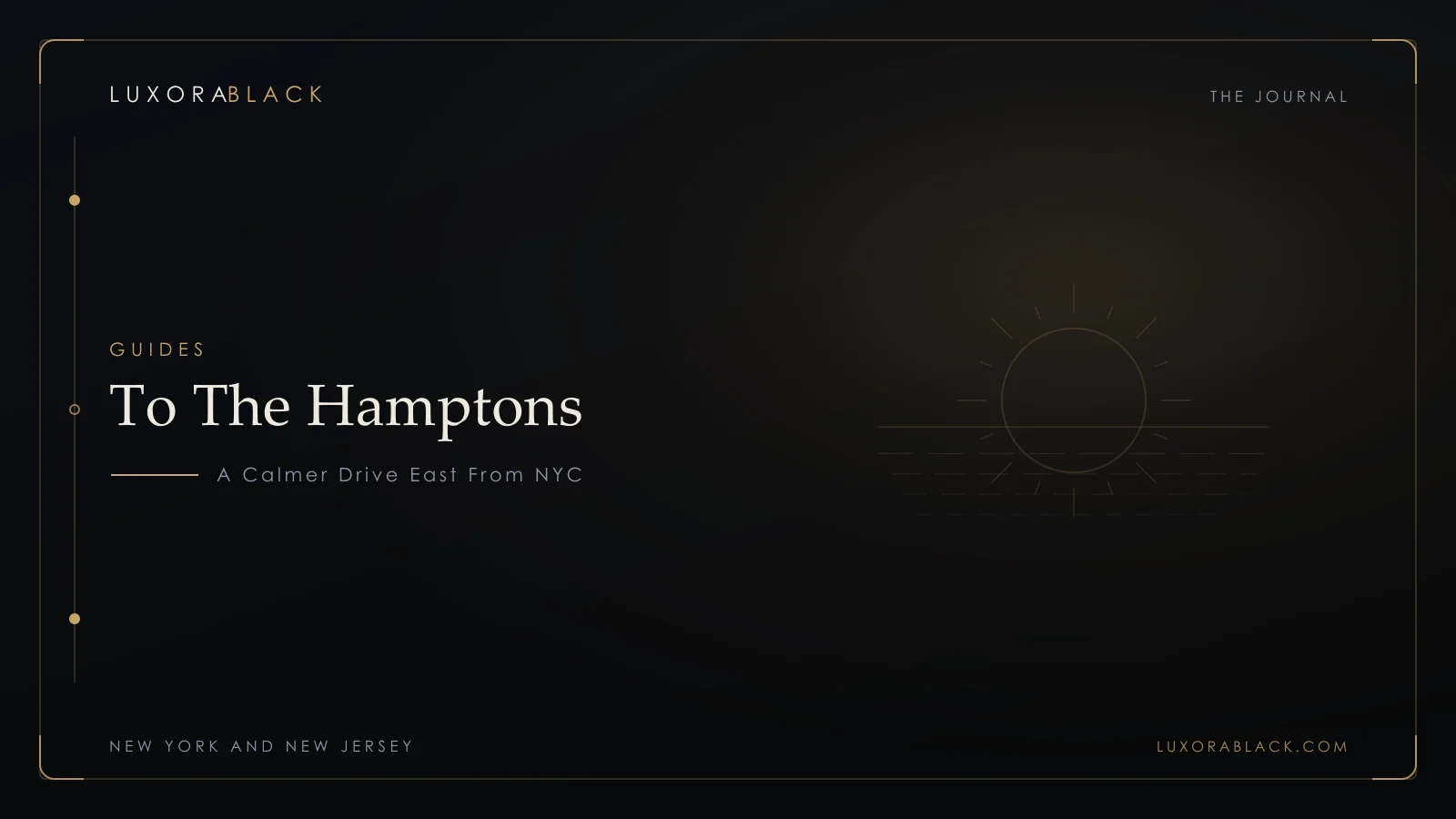 Car service to the Hamptons from NYC: a Luxorablack chauffeur on the drive east